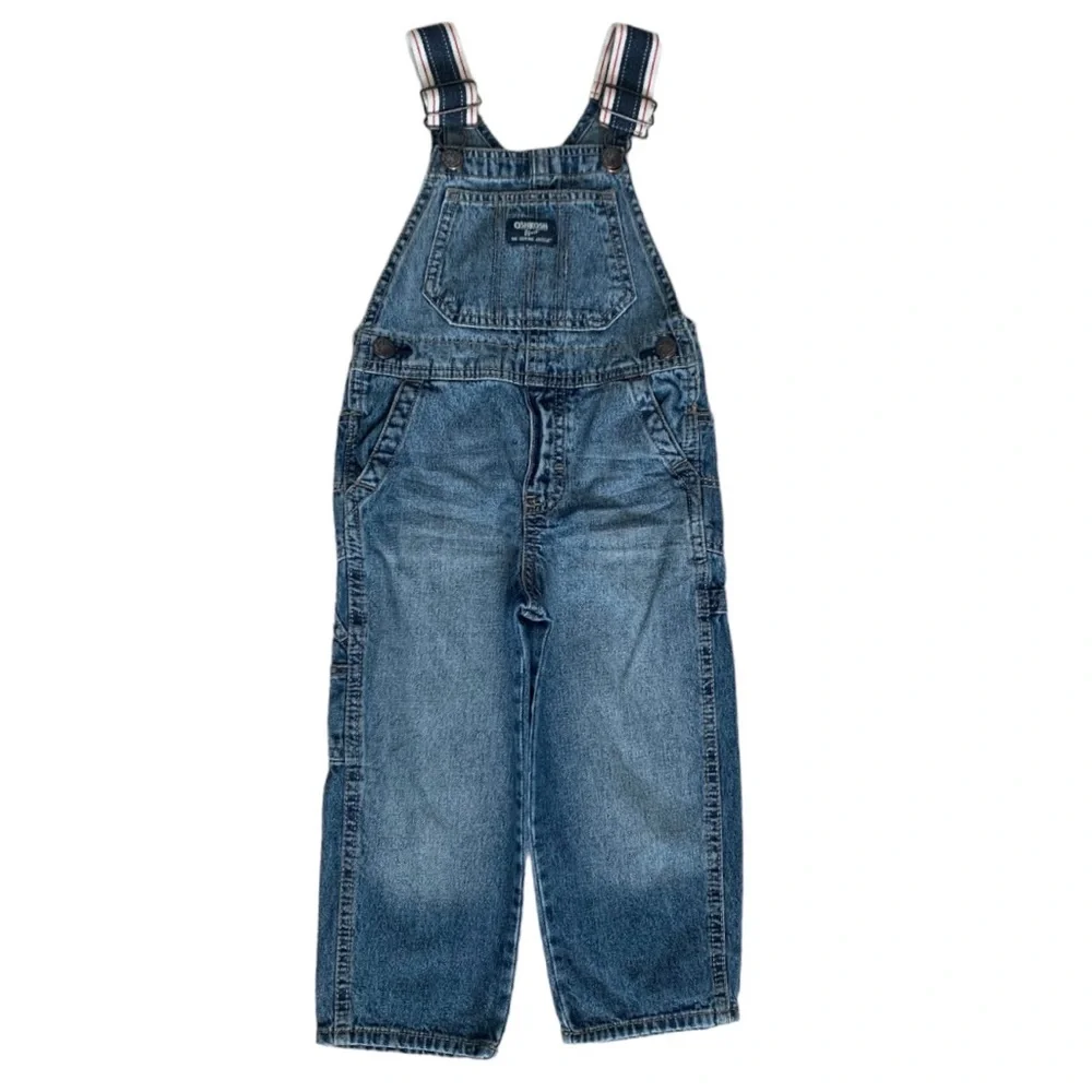 OSHKOSH B’gosh Boys Denim Cotton Overall Sz 3T